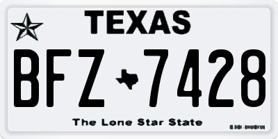 TX license plate BFZ7428