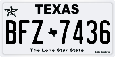 TX license plate BFZ7436