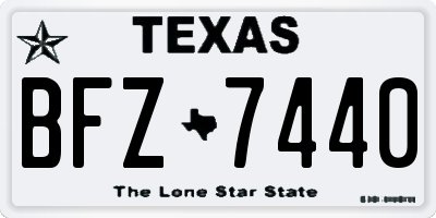 TX license plate BFZ7440