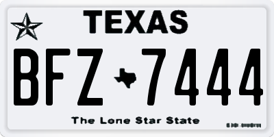 TX license plate BFZ7444