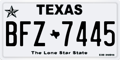 TX license plate BFZ7445