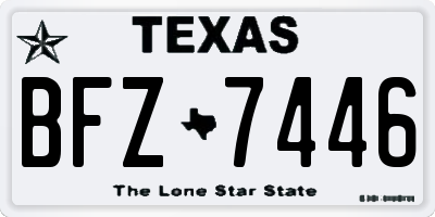 TX license plate BFZ7446
