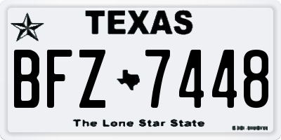 TX license plate BFZ7448