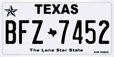TX license plate BFZ7452