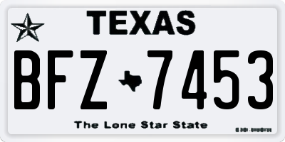 TX license plate BFZ7453