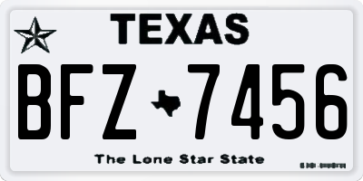 TX license plate BFZ7456