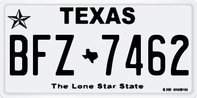 TX license plate BFZ7462