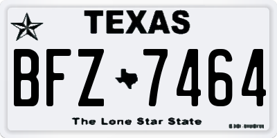 TX license plate BFZ7464