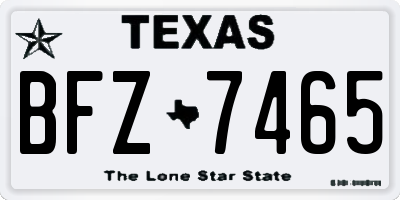 TX license plate BFZ7465