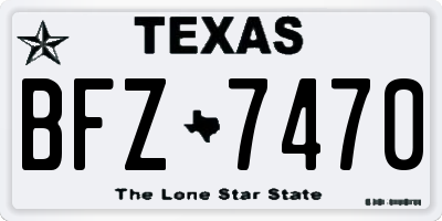 TX license plate BFZ7470