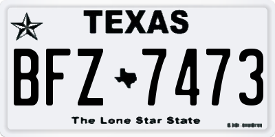 TX license plate BFZ7473