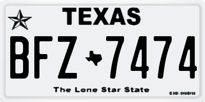 TX license plate BFZ7474