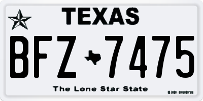 TX license plate BFZ7475
