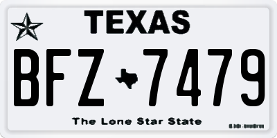 TX license plate BFZ7479