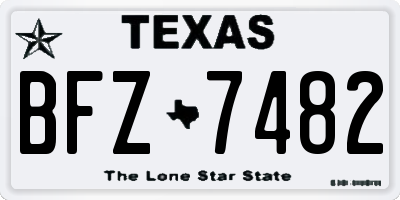 TX license plate BFZ7482