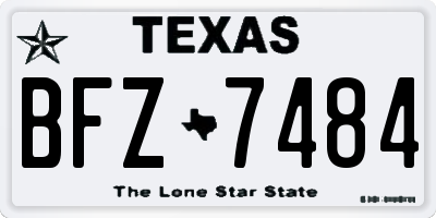 TX license plate BFZ7484