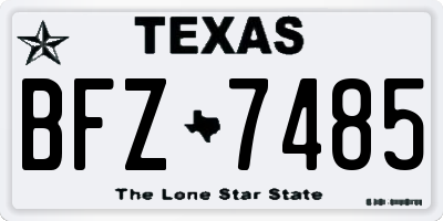 TX license plate BFZ7485