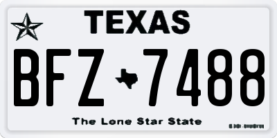 TX license plate BFZ7488