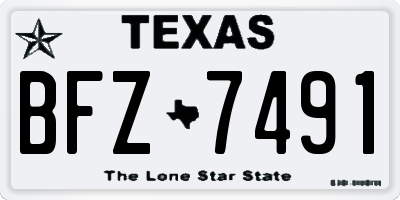 TX license plate BFZ7491