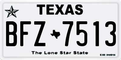 TX license plate BFZ7513