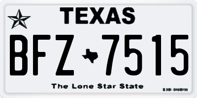 TX license plate BFZ7515