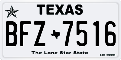 TX license plate BFZ7516