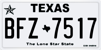TX license plate BFZ7517