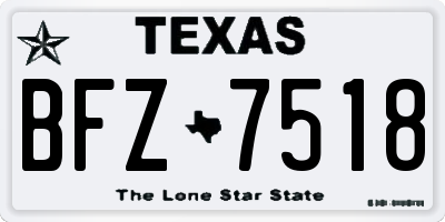 TX license plate BFZ7518