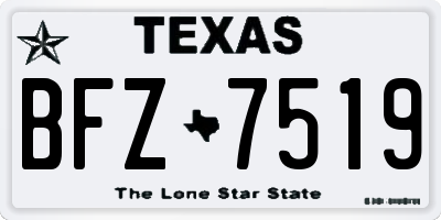 TX license plate BFZ7519