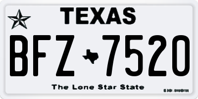 TX license plate BFZ7520