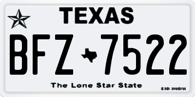 TX license plate BFZ7522