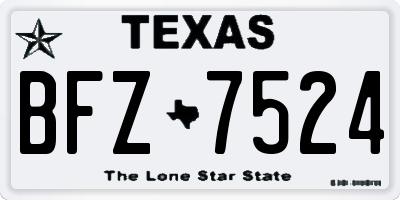 TX license plate BFZ7524