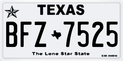 TX license plate BFZ7525