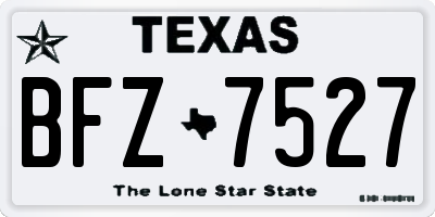 TX license plate BFZ7527