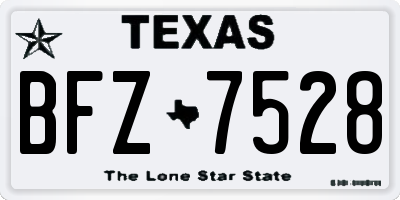 TX license plate BFZ7528