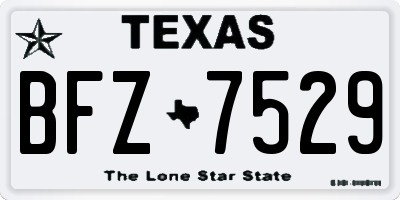 TX license plate BFZ7529