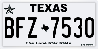 TX license plate BFZ7530