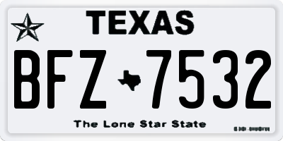 TX license plate BFZ7532