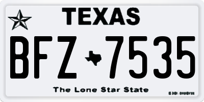 TX license plate BFZ7535