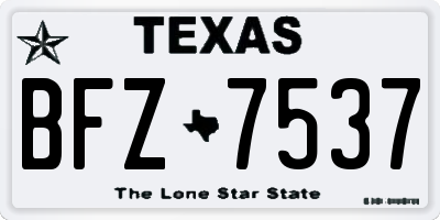 TX license plate BFZ7537