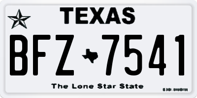 TX license plate BFZ7541