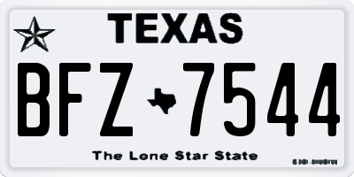 TX license plate BFZ7544