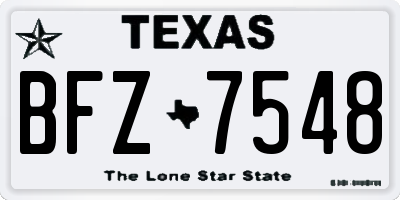 TX license plate BFZ7548