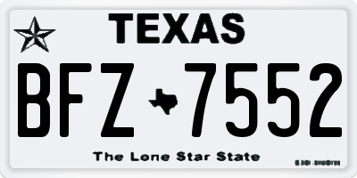 TX license plate BFZ7552