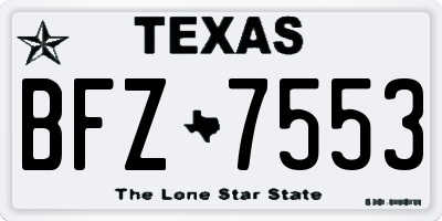 TX license plate BFZ7553