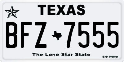 TX license plate BFZ7555