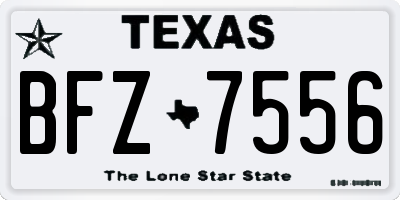 TX license plate BFZ7556