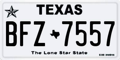 TX license plate BFZ7557