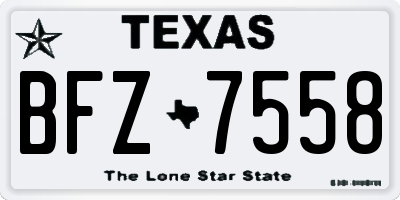 TX license plate BFZ7558