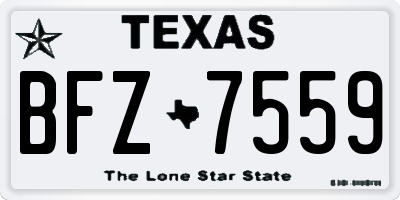 TX license plate BFZ7559